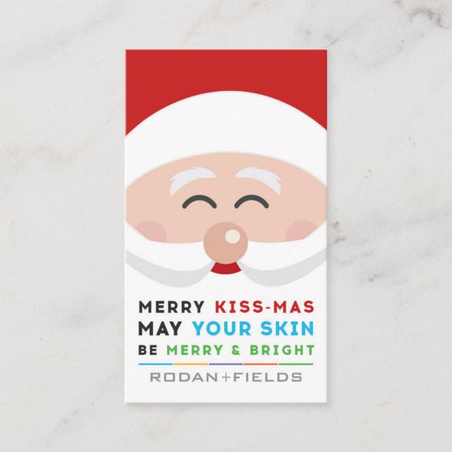 Rodan and Fields Merry Kissmas Mini Facial Cards (Front)