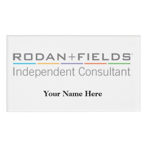 Rodan and Fields name badge