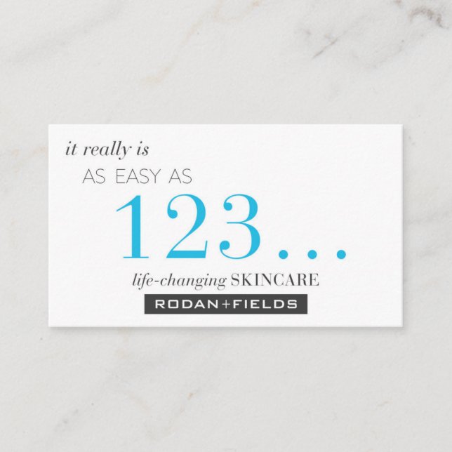 Rodan and Fields Sample Cards (Front)