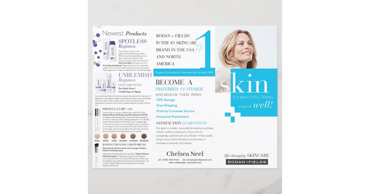 Rodan and Fields Tri-Fold Brochure | Zazzle