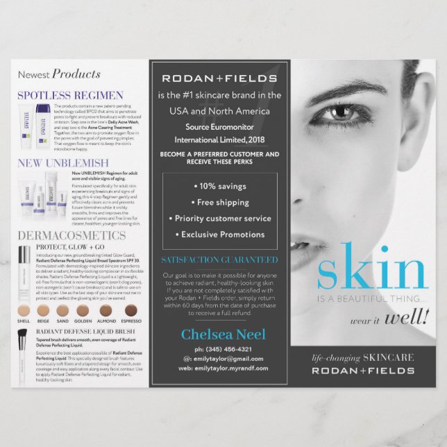 Rodan and Fields Tri-Fold Brochure (Front)