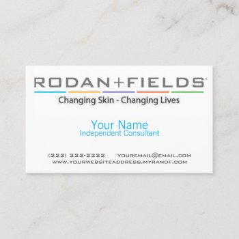Rodan & Fields Business Card by carrieallen at Zazzle