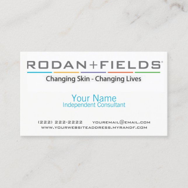 Rodan & Fields Business Card (Front)