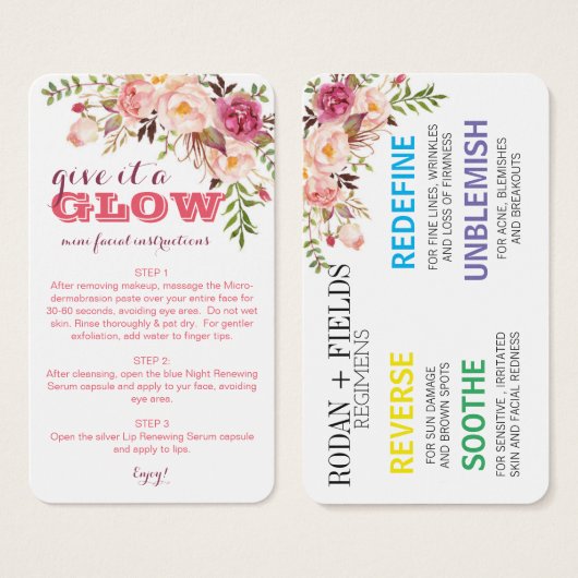 Rodan + Fields mini facials (Front & Back)