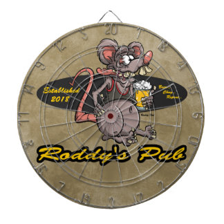 Roddy Rat Cartoon Rat Fink Graphic Beer Pub Bar Dart Board