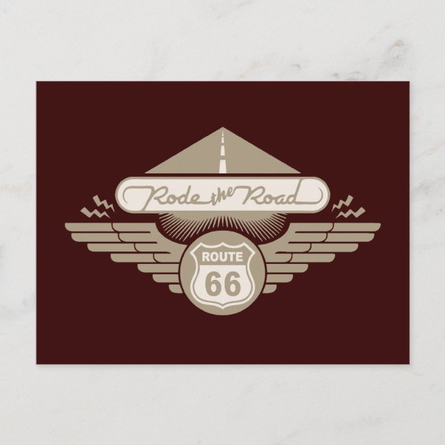 Rode the Road -gold Postcard (Front)