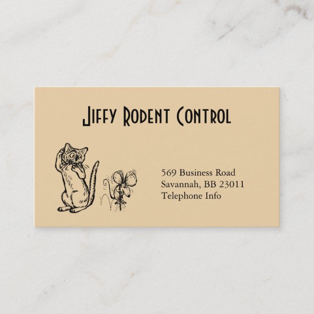Rodent and Pest Control Business Card (Front)
