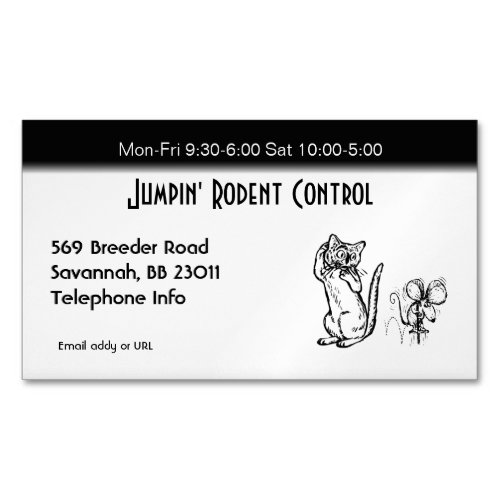 Rodent and Pest Control Business Magnetic Business Card