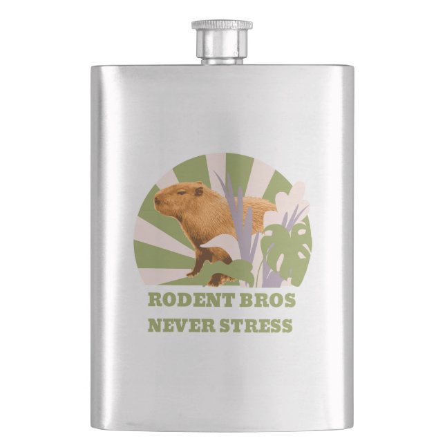 Rodent Bros Never Stress Capybara Flask (Front)