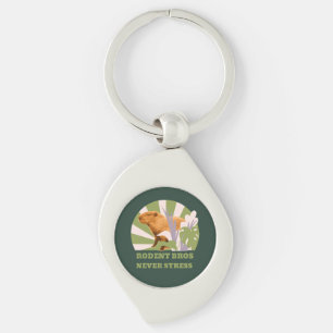 Rodent Bros Never Stress Capybara Keychain