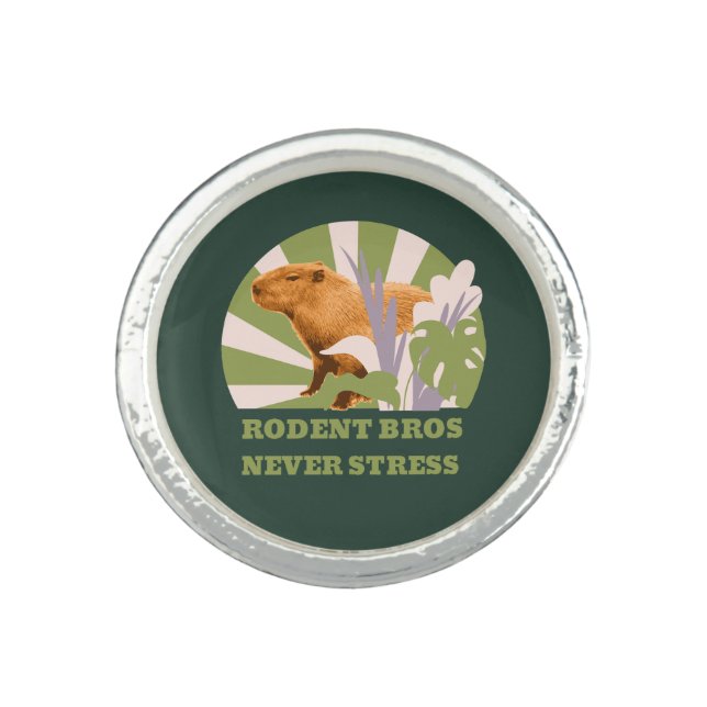 Rodent Bros Never Stress Capybara Ring (Front)