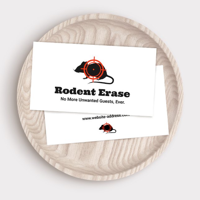 Rodent Control Mouse Exterminator  Business Card (Creator Uploaded)