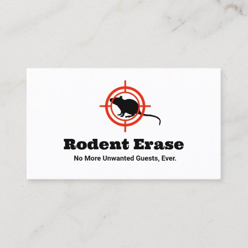 Rodent Control Rat Exterminator  Business Card