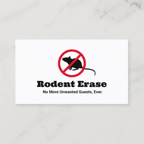 Rodent Control Rat Exterminator  Business Card