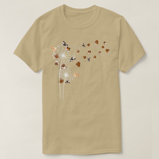 Rodent Dandelion Animal Pet Owner Cute Guinea Pig  T-Shirt (Design Front)
