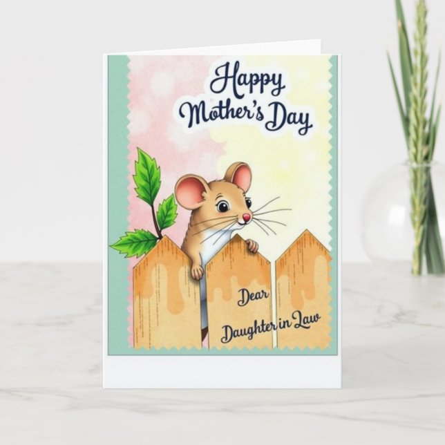 Rodent Daughter In Law Day Card (Front)