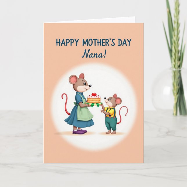 Rodent Family Mothers Day Card (Front)
