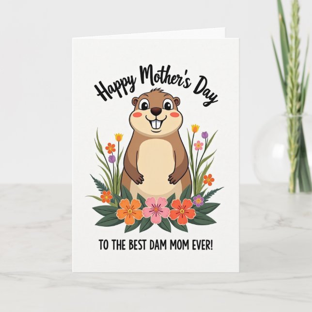 Rodent Floral Mothers Day Card (Front)
