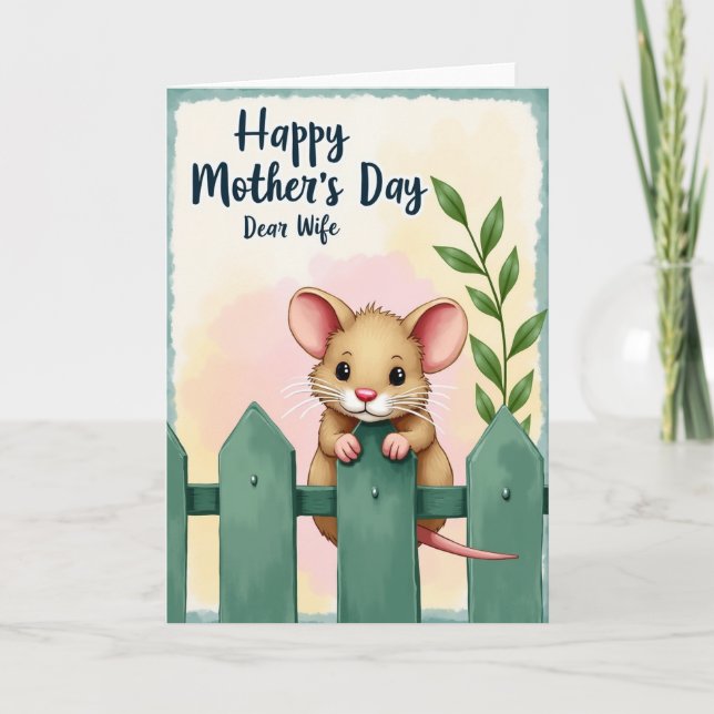 Rodent Happy Mothers Day Wife Card (Front)