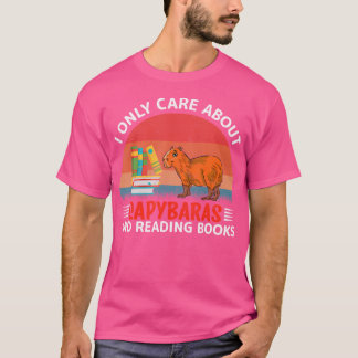 Rodent I Only Care About Capybaras And Reading Boo T-Shirt