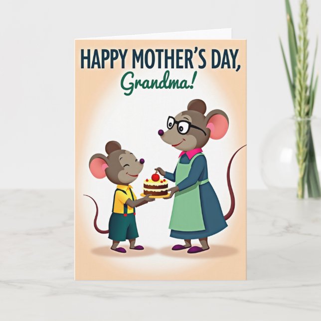 Rodent Mothers Day Bake Card (Front)