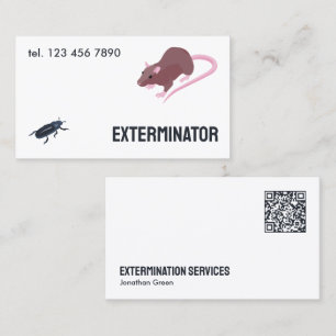 Rodent Pest Exterminator  QR Business Card