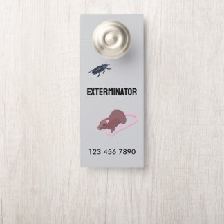 Rodent Pest Exterminator  QR Door Hanger