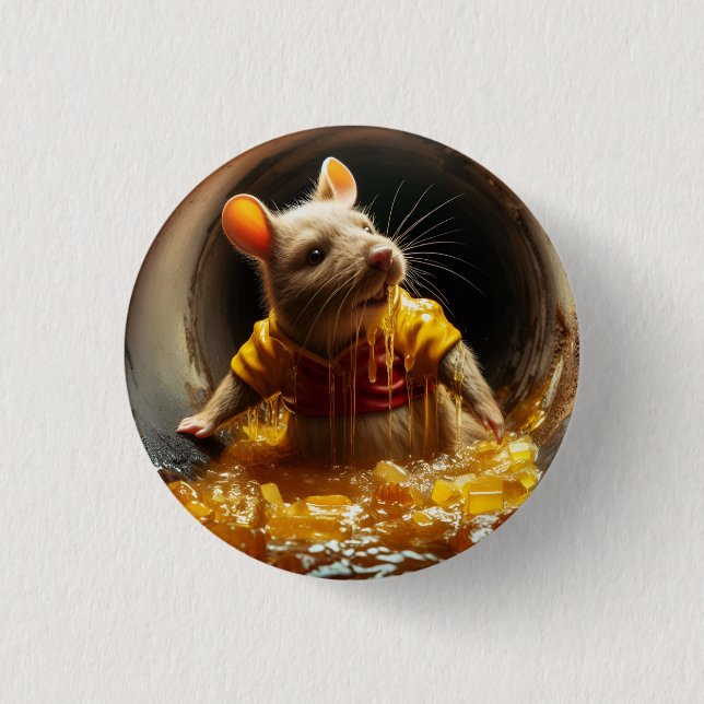 Rodentophobia Winnie the Pooh 1 Button (Front)