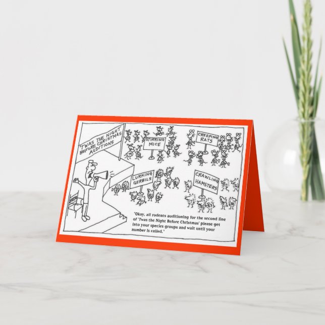 Rodents Auditioning for Christmas play Holiday Card (Front)