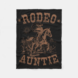 Rodeo Auntie Western Cowboy Family Matching Mother Fleece Blanket