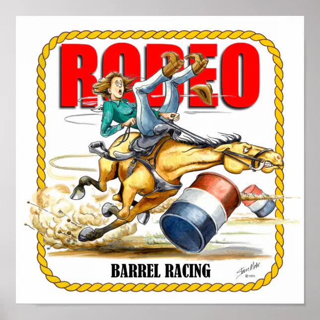 Rodeo Barrel Racer Poster | Zazzle
