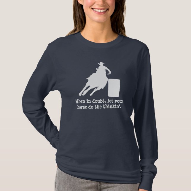 Rodeo Barrel Racing Silhouette T-Shirt (Front)