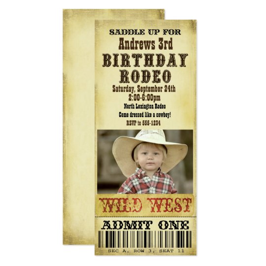 Rodeo Birthday Invitation