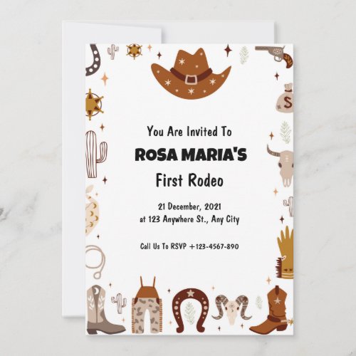 Rodeo Birthday Invitation