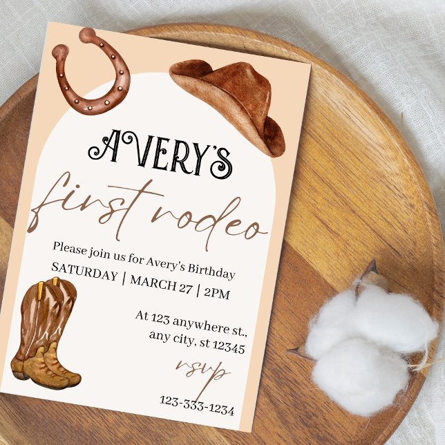 Rodeo Birthday Invitation | Cowboy & Cowgirl Party (Rodeo Birthday Invitation | Cowboy & Cowgirl Party Invite)