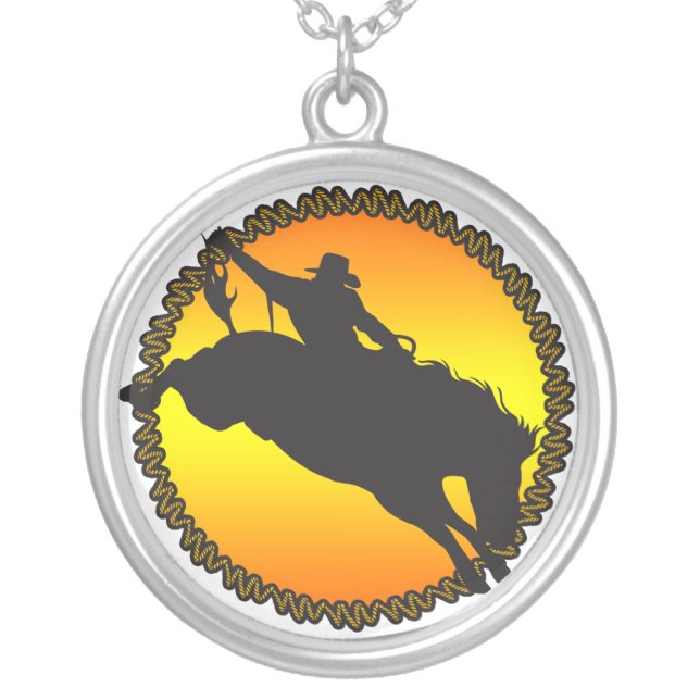 Rodeo Bronc Horse Necklace (Front)