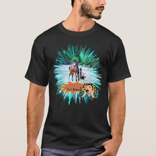 Rodeo Bronc Rider Retro First Rodeo T_Shirt