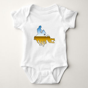 Rodeo - Bull Dogging; steer wrestling Baby Bodysuit