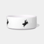 Rodeo Bull Ride silhouette Bowl<br><div class="desc">bucking  silhouette  illustration  rider ,  wild  west  ride  cow,   sport  bronco  black  country,   hat  competition  ranch  outline ,  riding  art  decoration  vintage,   retro  cartoon  power  adventure  , american cowboy  bull ,  man  animal  rodeo</div>