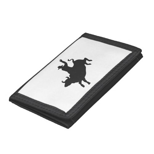 Rodeo Bull Ride silhouette Trifold Wallet