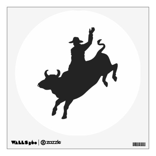 Rodeo Bull Ride silhouette Wall Decal
