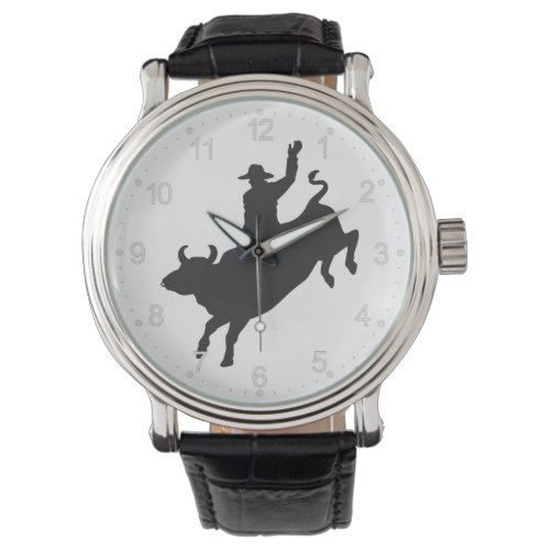 Rodeo Bull Ride silhouette Watch