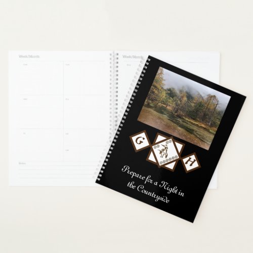 Rodeo Bull Rider and Longhorn Monogram Photo Planner