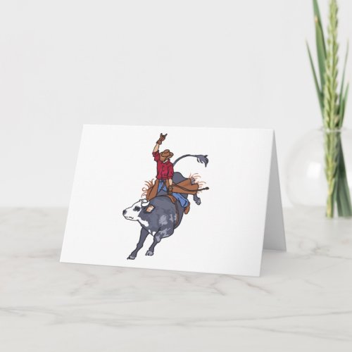 Rodeo Bull Rider Card