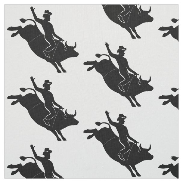 Bull rider fabric | Zazzle