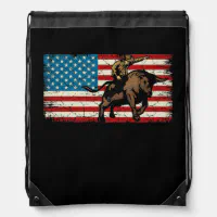 Rodeo Bull Rider Patriotic American Flag Trendy Hawaiian Shirt