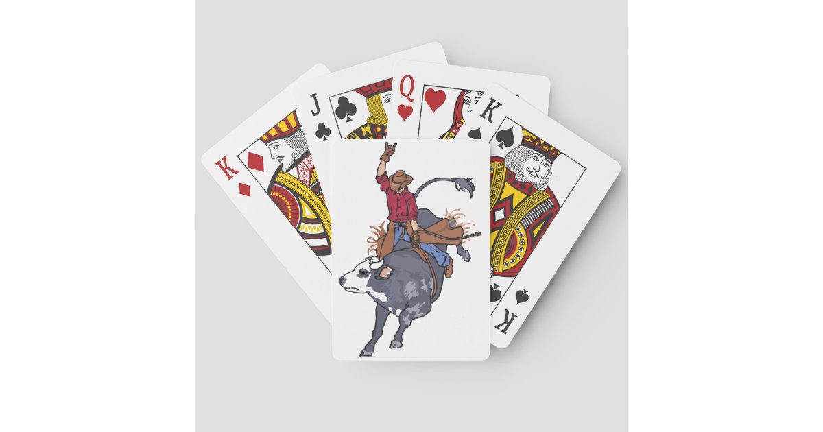 Rodeo Bull Rider Poker Cards | Zazzle
