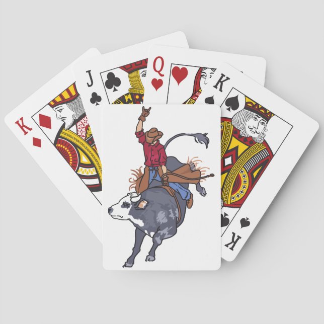 Rodeo Bull Rider Poker Cards (Back)