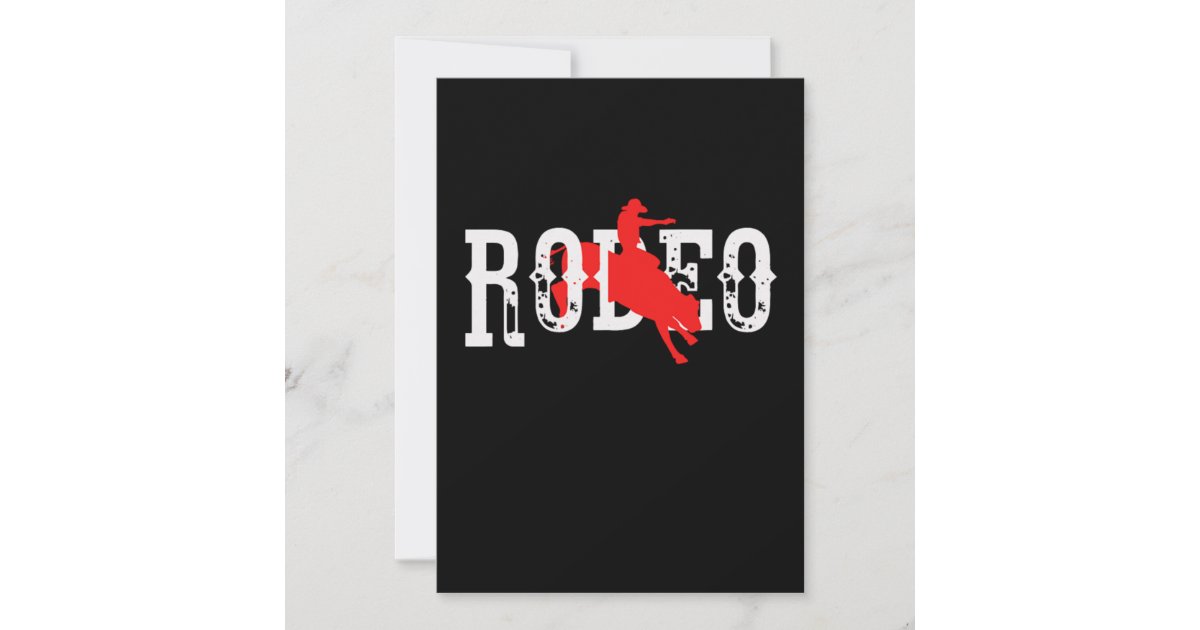 Bull Rider Invitation Rodeo Bull Rider Riding Western Cowboy Country Gif Invitation | Zazzle