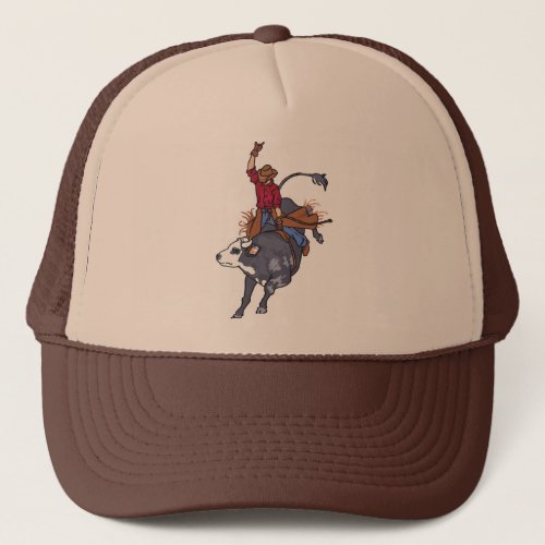 Rodeo Bull Rider Trucker Hat